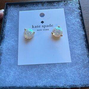 Kate Spade Rise and Shine Opal Glitter Gumdrop Earrings NWT